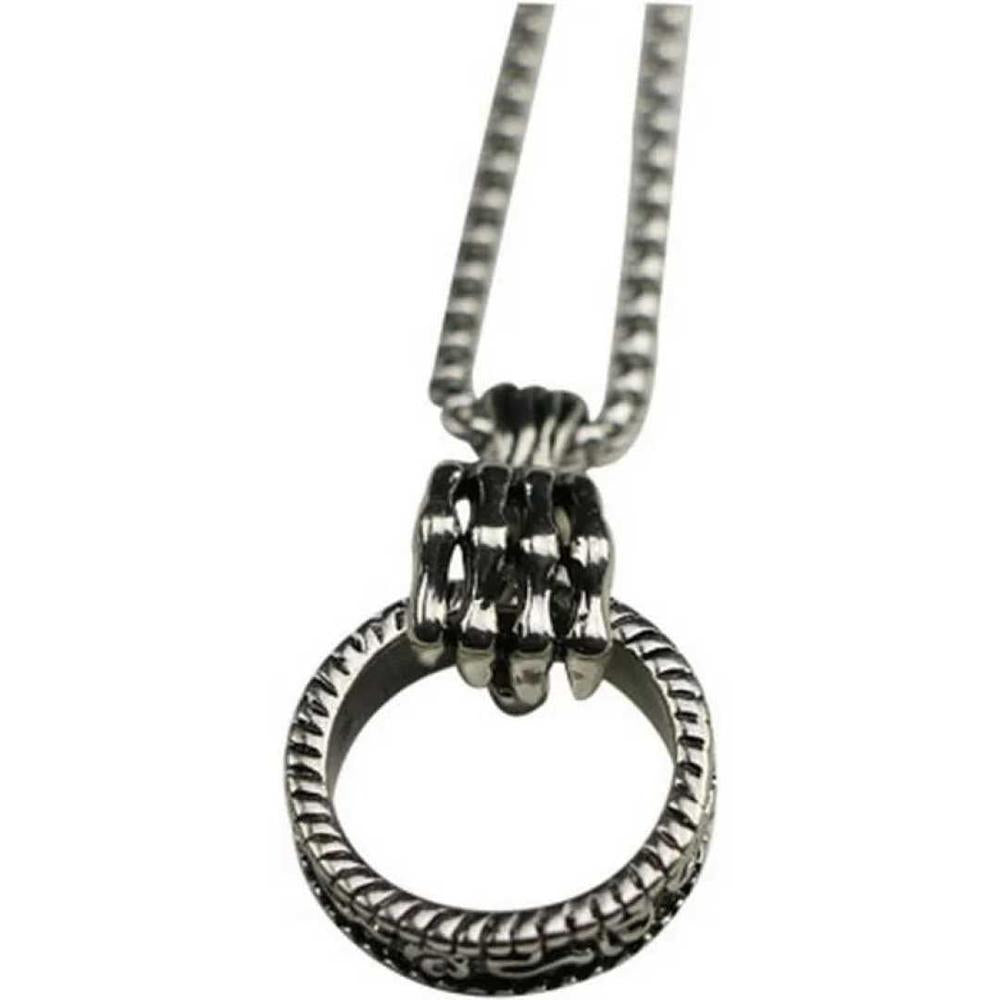 Men's Ring Hand Pendant Necklace Silver Golden Stainless Steel